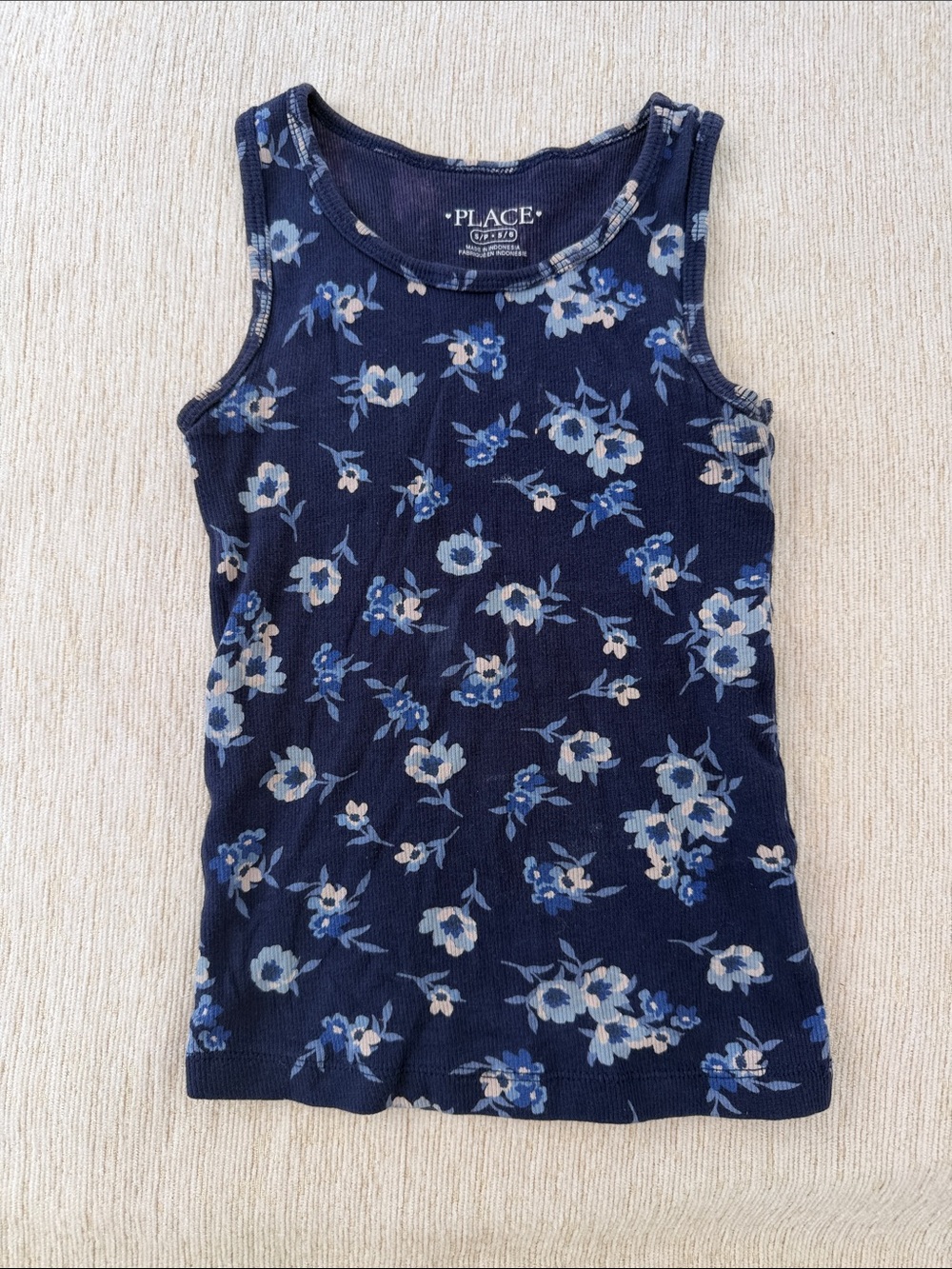 The Children's Place Navy Floral Tank Top